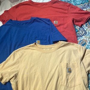 Bundle of 3 Carhartt Women’s Loose Fit Pocket Tees Medium